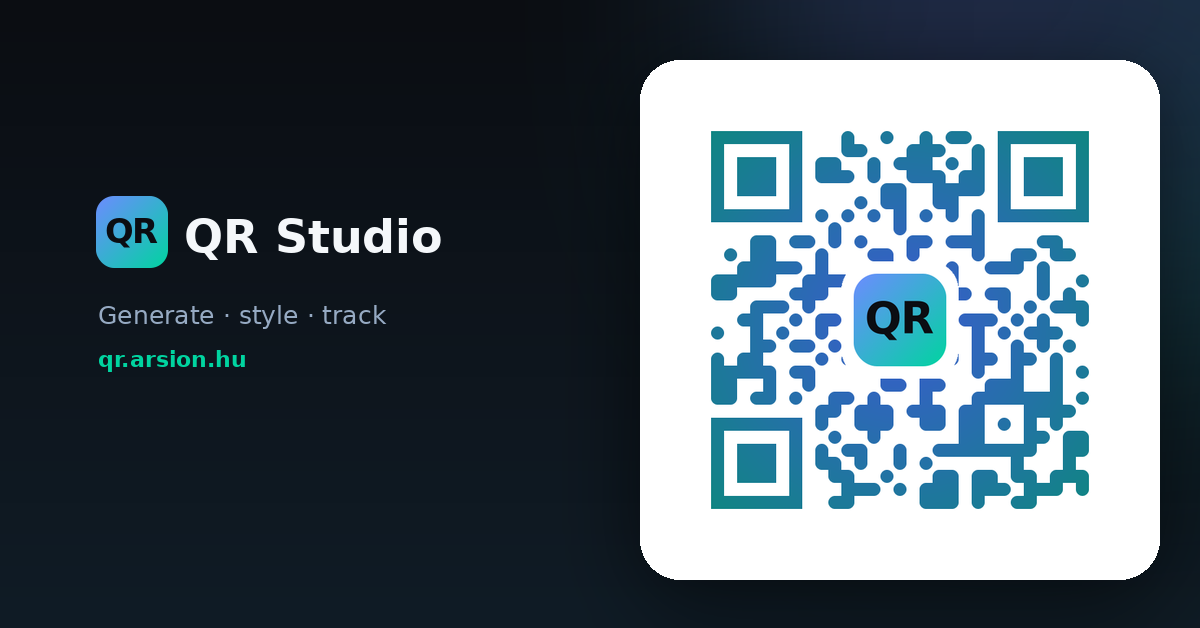 QR Studio, generate styled and trackable QR codes and barcodes